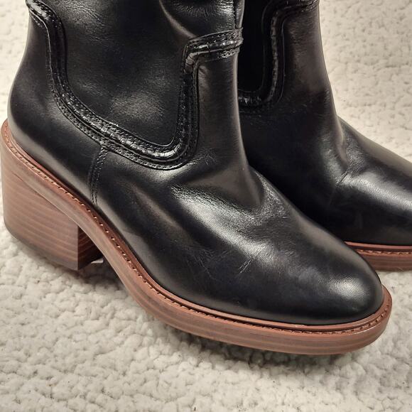 NEW Vince Camuto Women's Vuliann Knee High Boots black leather size 5.5 - Picture 4 of 8